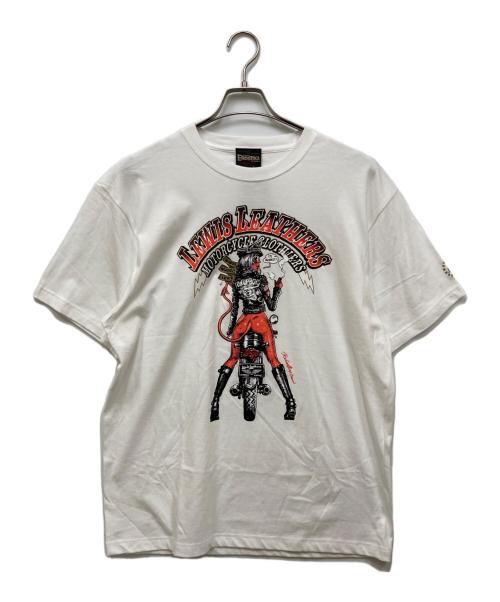 EROSTIKA（エロスティカ）EROSTIKA (エロスティカ) Lewis Leathers (ルイスレザース) プリントTシャツ ホワイト サイズ:XL 未使用品の古着・服飾アイテム