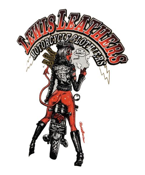 EROSTIKA（エロスティカ）EROSTIKA (エロスティカ) Lewis Leathers (ルイスレザース) プリントTシャツ ホワイト サイズ:XL 未使用品の古着・服飾アイテム