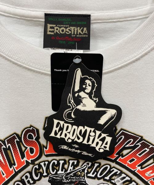 EROSTIKA（エロスティカ）EROSTIKA (エロスティカ) Lewis Leathers (ルイスレザース) プリントTシャツ ホワイト サイズ:XL 未使用品の古着・服飾アイテム