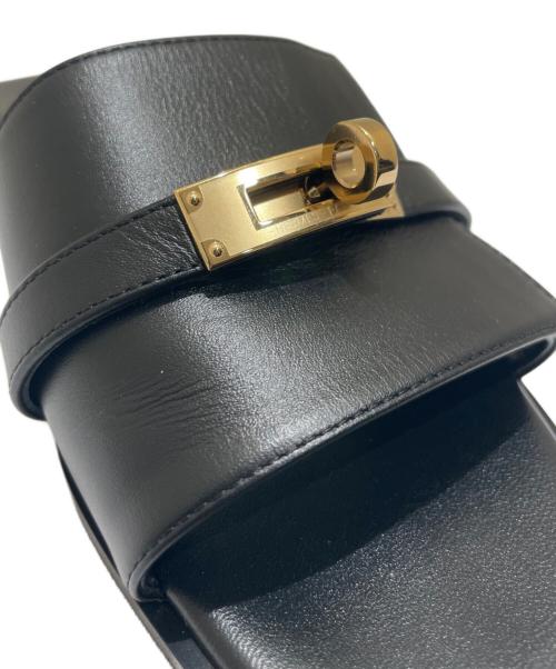 HERMES（エルメス）HERMES (エルメス) ジュリア サンダル ブラック サイズ:38の古着・服飾アイテム