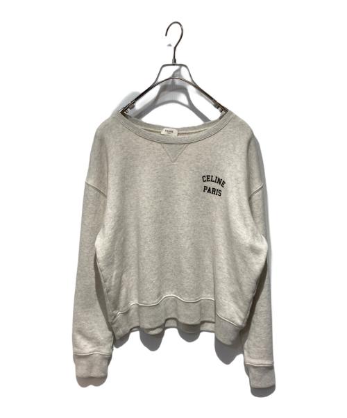 CELINE（セリーヌ）CELINE (セリーヌ) ルーズ スウェットシャツ / コットンフリース クリーム サイズ:Mの古着・服飾アイテム