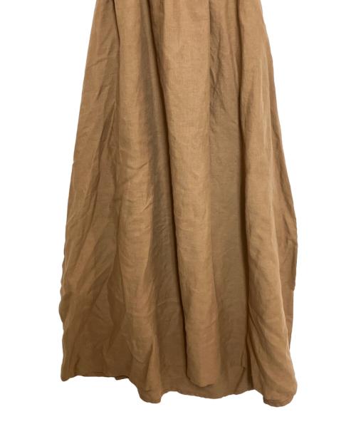 mie（ミィ）mie (ミィ) バックオープンリネンワンピース ブラウン サイズ:9の古着・服飾アイテム