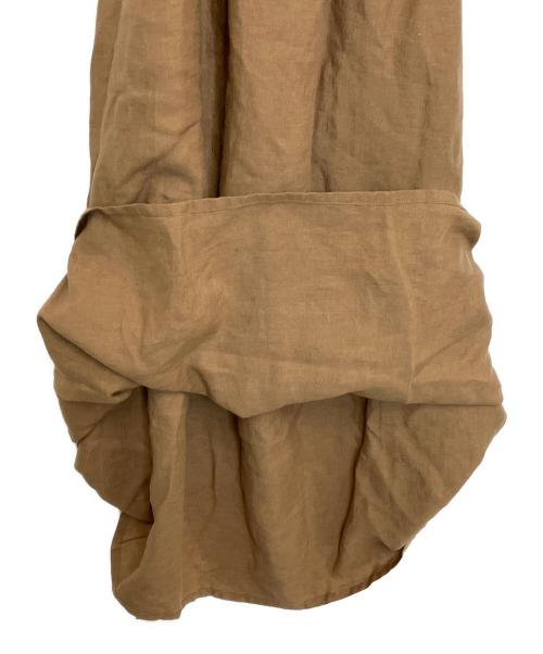 mie（ミィ）mie (ミィ) バックオープンリネンワンピース ブラウン サイズ:9の古着・服飾アイテム