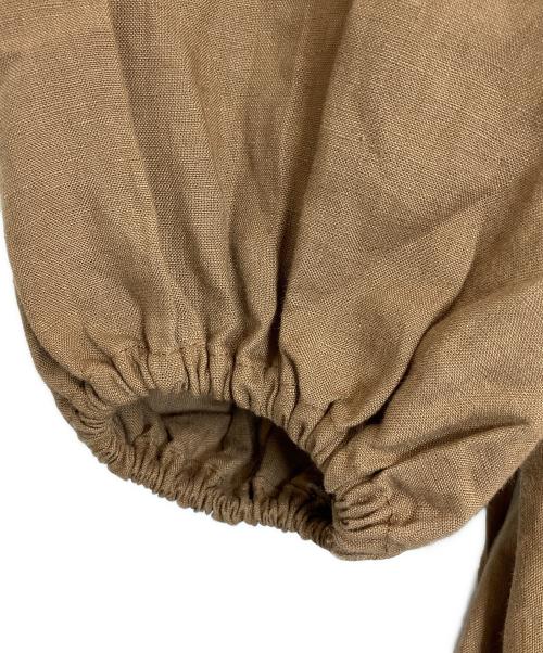 mie（ミィ）mie (ミィ) バックオープンリネンワンピース ブラウン サイズ:9の古着・服飾アイテム