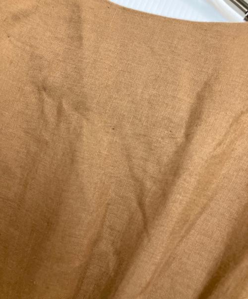 mie（ミィ）mie (ミィ) バックオープンリネンワンピース ブラウン サイズ:9の古着・服飾アイテム