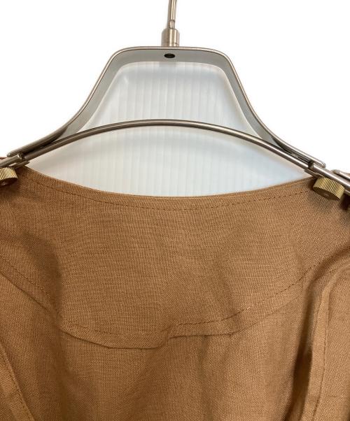 mie（ミィ）mie (ミィ) バックオープンリネンワンピース ブラウン サイズ:9の古着・服飾アイテム