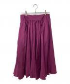 MARNIマルニ）の古着「フロントギャザースカート GOMA0476A0」｜パープル
