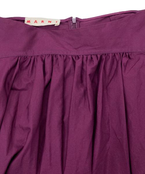 MARNI（マルニ）MARNI (マルニ) フロントギャザースカート GOMA0476A0 パープル サイズ:38の古着・服飾アイテム