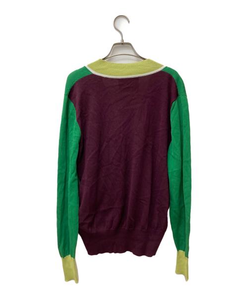 PLAN C（プランシー）PLAN C (プランシー) バイカラーカーディガン　CACME03GJ0FC001 グリーン サイズ:40の古着・服飾アイテム
