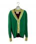 PLAN C（プランシー）の古着「バイカラーカーディガン　CACME03GJ0FC001」｜グリーン
