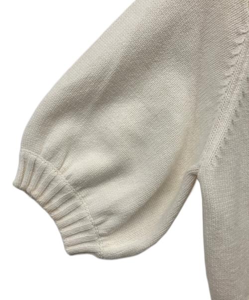 Lily Brown（リリーブラウン）Lily Brown (リリーブラウン) Lily Bear ハーフスリーブニット アイボリー サイズ:Fの古着・服飾アイテム