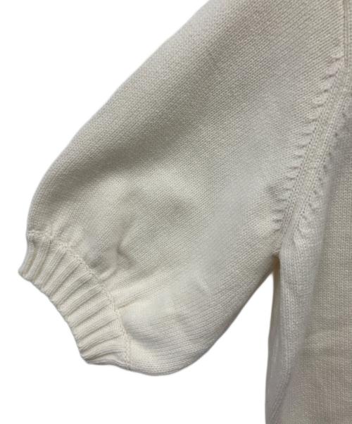 Lily Brown（リリーブラウン）Lily Brown (リリーブラウン) Lily Bear ハーフスリーブニット アイボリー サイズ:Fの古着・服飾アイテム