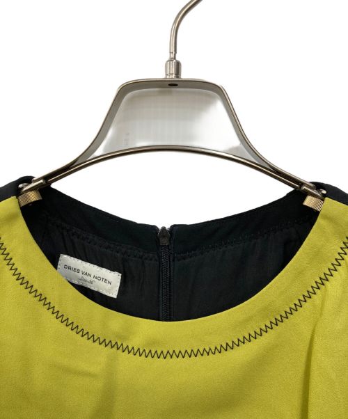 DRIES VAN NOTEN（ドリスヴァンノッテン）DRIES VAN NOTEN (ドリスヴァンノッテン) ギャザー入り変形ワンピース グリーン サイズ:36の古着・服飾アイテム