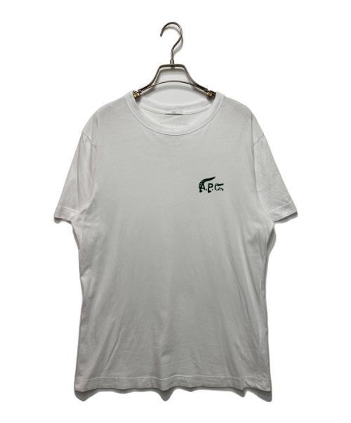 LACOSTE（ラコステ）LACOSTE (ラコステ) A.P.C. (アーペーセー) RELAXED FIT COTTON JERSEY T-SHIRT ホワイト サイズ:Sの古着・服飾アイテム