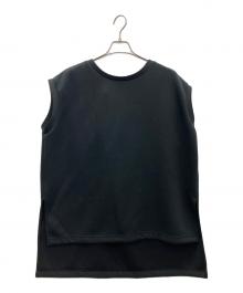 LE PHIL（ル フィル）の古着「リサイクルダンボールジャージーカットソー」｜ブラック