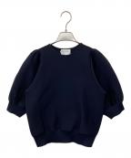 UNITED ARROWSユナイテッドアローズ）の古着「パフスリーブ ガーター ニット」｜ネイビー