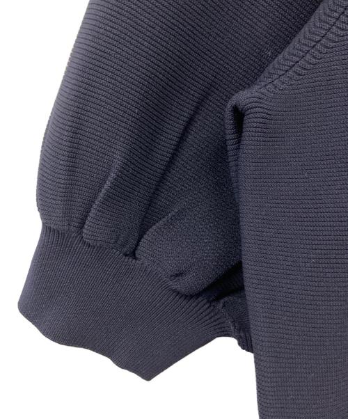 UNITED ARROWS（ユナイテッドアローズ）UNITED ARROWS (ユナイテッドアローズ) パフスリーブ ガーター ニット ネイビー サイズ:Fの古着・服飾アイテム