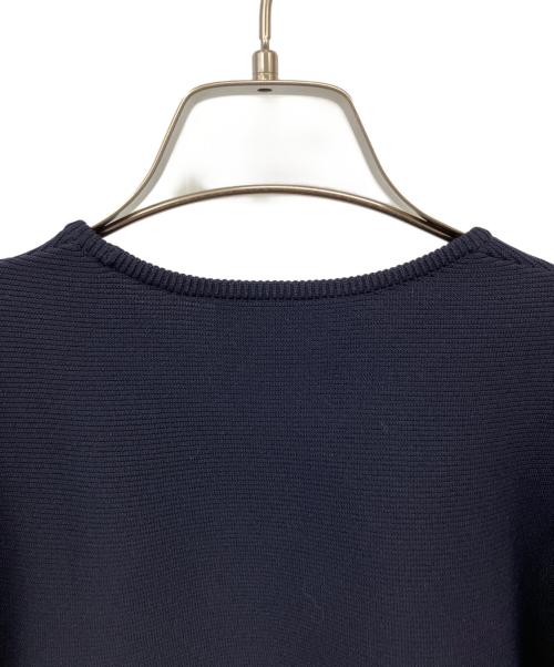 UNITED ARROWS（ユナイテッドアローズ）UNITED ARROWS (ユナイテッドアローズ) パフスリーブ ガーター ニット ネイビー サイズ:Fの古着・服飾アイテム