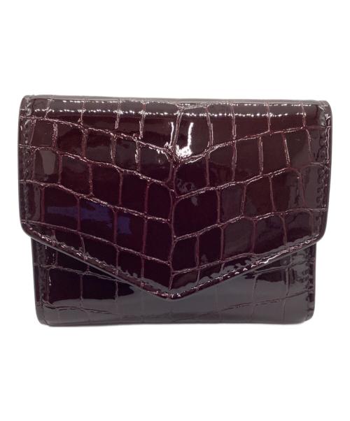 Maison Margiela（メゾンマルジェラ）Maison Margiela (メゾンマルジェラ) パテントレザーコンパクトウォレット ブラウンの古着・服飾アイテム