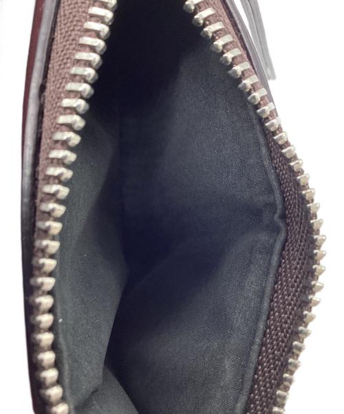 Maison Margiela（メゾンマルジェラ）Maison Margiela (メゾンマルジェラ) パテントレザーコンパクトウォレット ブラウンの古着・服飾アイテム