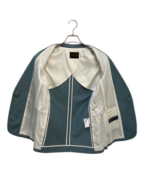 TOMORROW LAND（トゥモローランド）TOMORROW LAND (トゥモローランド) スモーキングストレッチノーカラージャケット グリーン サイズ:34の古着・服飾アイテム