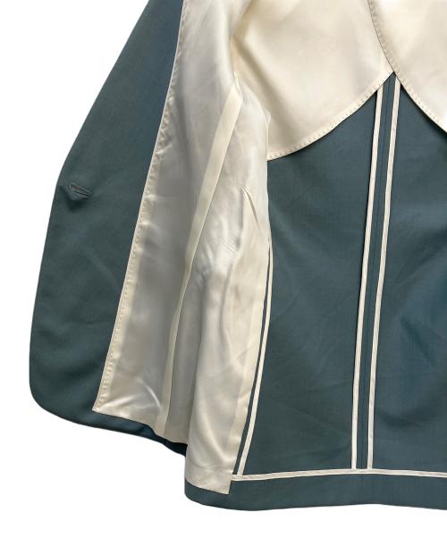 TOMORROW LAND（トゥモローランド）TOMORROW LAND (トゥモローランド) スモーキングストレッチノーカラージャケット グリーン サイズ:34の古着・服飾アイテム