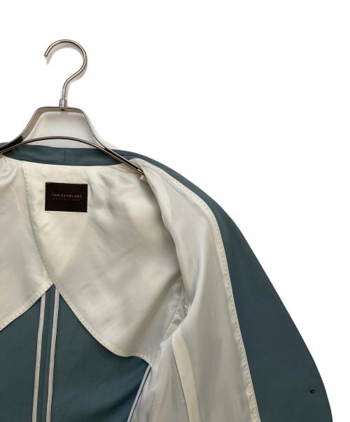 TOMORROW LAND（トゥモローランド）TOMORROW LAND (トゥモローランド) スモーキングストレッチノーカラージャケット グリーン サイズ:34の古着・服飾アイテム