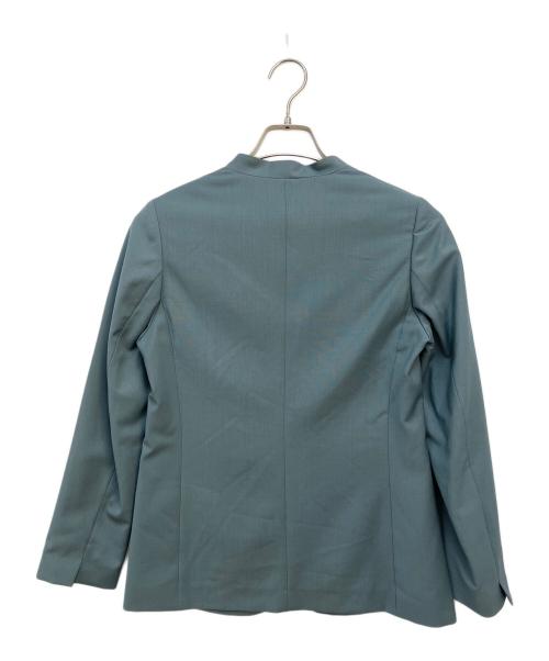 TOMORROW LAND（トゥモローランド）TOMORROW LAND (トゥモローランド) スモーキングストレッチノーカラージャケット グリーン サイズ:34の古着・服飾アイテム