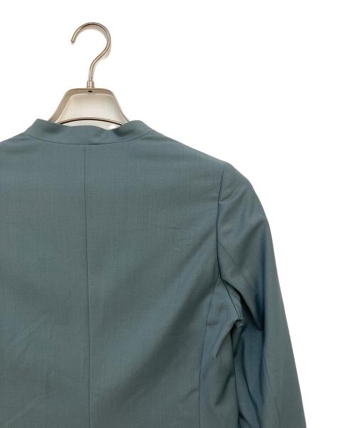 TOMORROW LAND（トゥモローランド）TOMORROW LAND (トゥモローランド) スモーキングストレッチノーカラージャケット グリーン サイズ:34の古着・服飾アイテム
