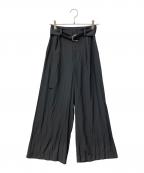 L'appartementアパルトモン）の古着「ベルト付きワイドパンツ」｜ブラック
