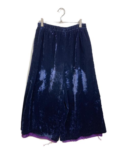 Needles（ニードルズ）Needles (ニードルズ) ベロアワイドパンツ ネイビー サイズ:2の古着・服飾アイテム