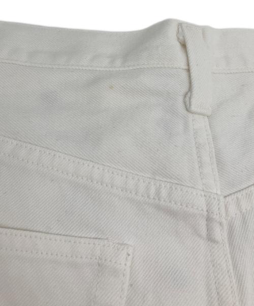H BEAUTY&YOUTH（エイチ ビューティー&ユース）H BEAUTY&YOUTH (エイチ ビューティー&ユース) WHITE DENIM 5P PANTS ワイドデニム ホワイト サイズ:Mの古着・服飾アイテム