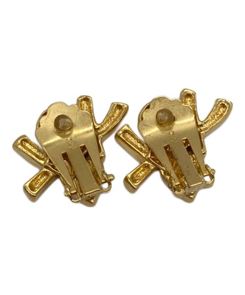 Yves Saint Laurent（イヴサンローラン）Yves Saint Laurent (イヴサンローラン) YSLロゴハートイヤリング ゴールドの古着・服飾アイテム