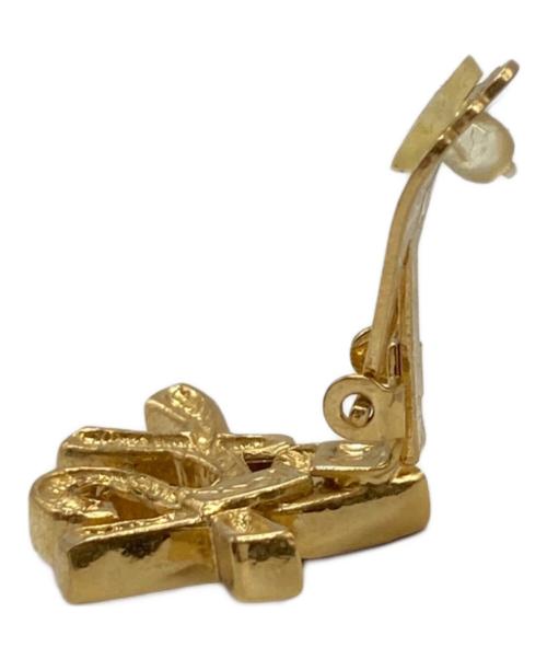 Yves Saint Laurent（イヴサンローラン）Yves Saint Laurent (イヴサンローラン) YSLロゴハートイヤリング ゴールドの古着・服飾アイテム