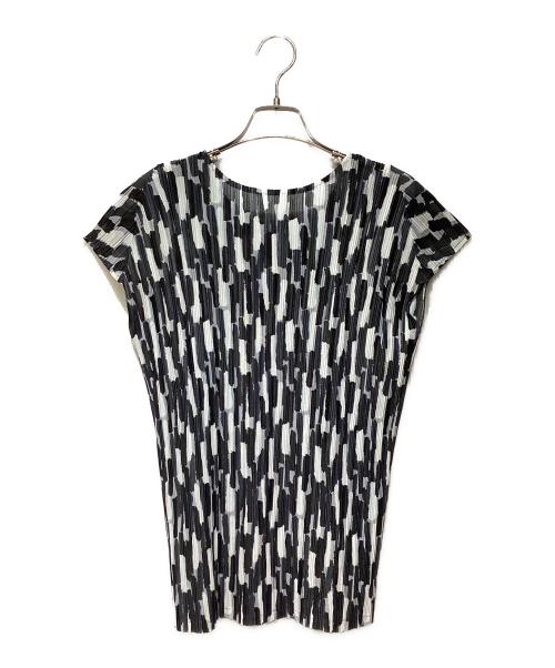 PLEATS PLEASE（プリーツプリーズ）PLEATS PLEASE (プリーツプリーズ) フレンチスリーブブラウス サイズ:3の古着・服飾アイテム