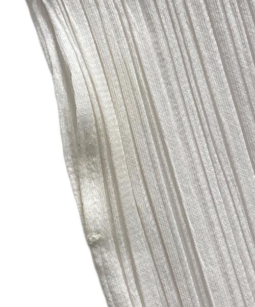 PLEATS PLEASE（プリーツプリーズ）PLEATS PLEASE (プリーツプリーズ) フレンチスリーブブラウス ホワイト サイズ:3の古着・服飾アイテム