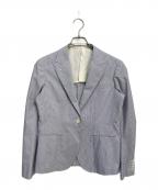 RING JACKETリングジャケット）の古着「コットンシルク1Bジャケット」｜ブルー
