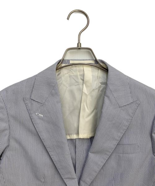 RING JACKET（リングジャケット）RING JACKET (リングジャケット) コットンシルク1Bジャケット ブルー サイズ:40の古着・服飾アイテム