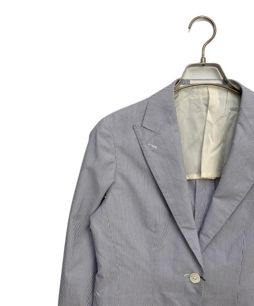 RING JACKET（リングジャケット）RING JACKET (リングジャケット) コットンシルク1Bジャケット ブルー サイズ:40の古着・服飾アイテム