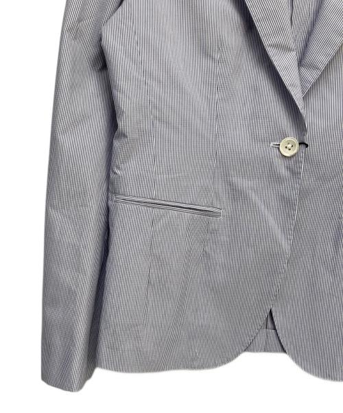 RING JACKET（リングジャケット）RING JACKET (リングジャケット) コットンシルク1Bジャケット ブルー サイズ:40の古着・服飾アイテム