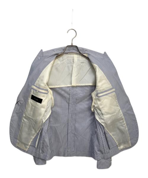 RING JACKET（リングジャケット）RING JACKET (リングジャケット) コットンシルク1Bジャケット ブルー サイズ:40の古着・服飾アイテム