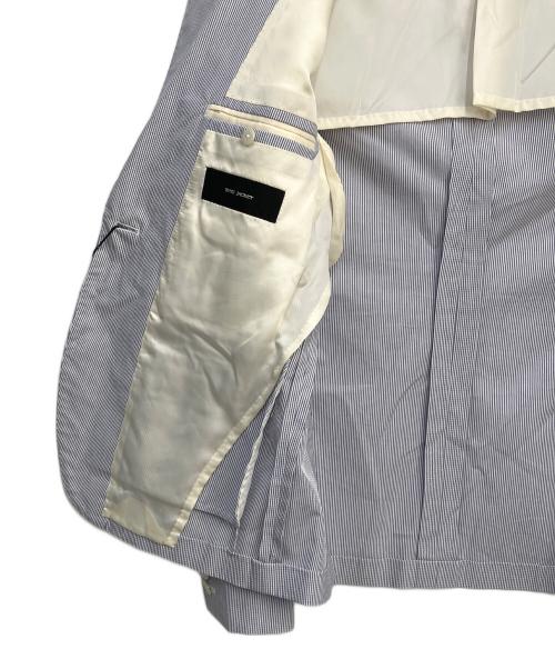 RING JACKET（リングジャケット）RING JACKET (リングジャケット) コットンシルク1Bジャケット ブルー サイズ:40の古着・服飾アイテム
