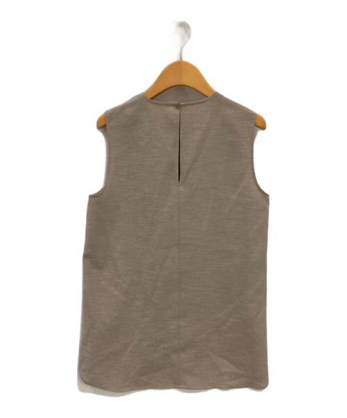 Whim Gazette（ウィムガゼット）Whim Gazette (ウィムガゼット) オックスノースリブラウス ベージュ サイズ:Fの古着・服飾アイテム