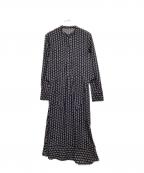 UNTITLEDアンタイトル）の古着「UTチェーンプリント ツーピース風ワンピース」｜ネイビー