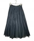 ）の古着「TUCK TECHNIQUE SHEER COTTON SKIRT」｜ブラック