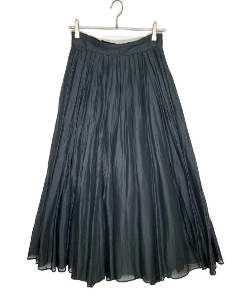 MARILYN MOON（マリリンムーン）MARILYN MOON (マリリンムーン) TUCK TECHNIQUE SHEER COTTON SKIRT ブラック サイズ:Mの古着・服飾アイテム