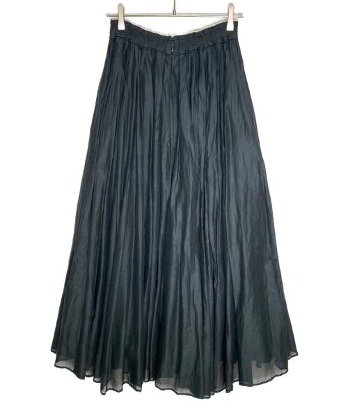 MARILYN MOON（マリリンムーン）MARILYN MOON (マリリンムーン) TUCK TECHNIQUE SHEER COTTON SKIRT ブラック サイズ:Mの古着・服飾アイテム