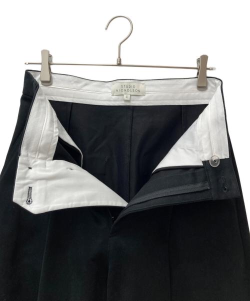 STUDIO NICHOLSON（スタジオ ニコルソン）STUDIO NICHOLSON (スタジオ ニコルソン) SORTE/ボリュームパンツ　51-10-799001 ブラック サイズ:Sの古着・服飾アイテム