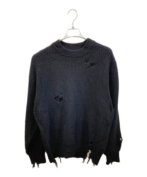 ssstein（シュタイン）ssstein (シュタイン) MILLED DAMAGE KNIT LS ブラック サイズ:Sの古着・服飾アイテム