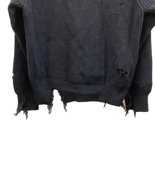 ssstein（シュタイン）ssstein (シュタイン) MILLED DAMAGE KNIT LS ブラック サイズ:Sの古着・服飾アイテム